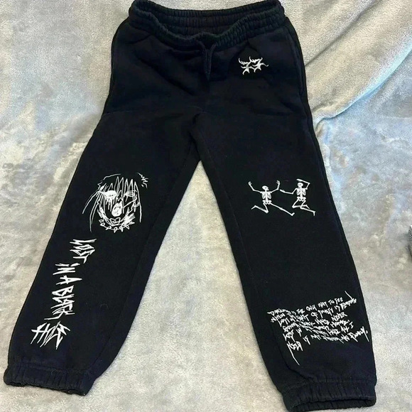 Forever 21 - Black  Halloween Joggers/Sweatpants. Size 9/10 - Picture 3 of 7